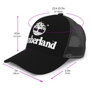 New Style Timberland (1) Curved Brim Mesh Baseball Cap Simple Casual Street Dance Hat All-Match Unisex Sun Hat Adjustable Men Women Influencer Same Style Cap Old Hat Full-Frame Printed Trendy Hat Ready Stock