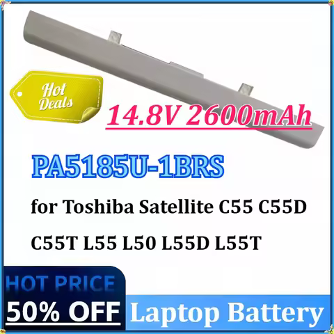 14.8V 2600mAh PA5185U-1BRS Battery for Toshiba Satellite C55 C55D C55T L55 L50 L55D L55T PA5186U-1BR
