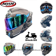 MHR FU935 Full Face Helmet Racing Blue Double Visor Flip Up Y16 Y15 SYM NINJA Z250 R1 R15M R15 R25 M