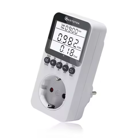 AC Power Meter Wattmeter Watt Monitor 230V Consumption Energy KWH Socket Power Kilowatt Wattage Elec