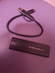 512GB M2 SSD 連type C/USB 線