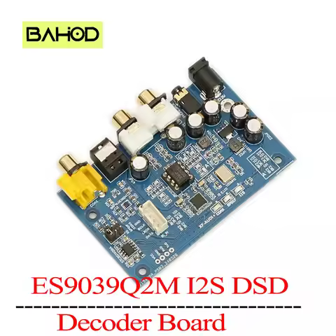 BAHOD ES9039Q2M DAC Decoder Board I2S DSD Optical Coaxial Input DAC Audio Decoder Board Module DSD51