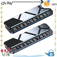 OLINI Parking Number Plate, Metal Removable Temporary Parking License Plate, Portable Hidden Design 