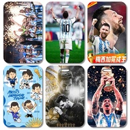 Argentina Messi Football Card Holder Bus Card Strap Lanyard Work Card Student Boys MRT Card Credit Card Identification Card Holder Length Lanyard Support Customization
