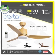 [Real reviews] CRESTAR Airis+ Wifi Ceiling Fan 33/42/48" with Optional Dimmable 22W 3Tone LED Light
