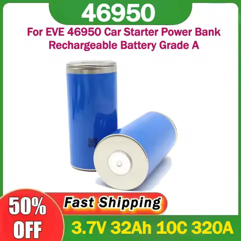100% New 3.7V 32Ah 46950 Lithium Battery 10C 320A Discharge for EVE 46950 Car Starter Power Bank Rec