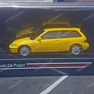 Diecast Hobby Japan Honda Civic EF9 Sir Ii Yellow Seal LP27