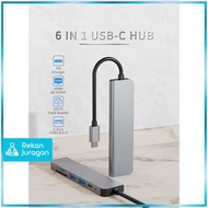 USB Hub Type C 6 in 1 HDMI 4K Display PD Fast Charge Adaptor - BK6