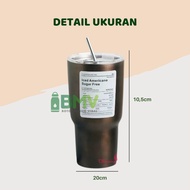 Tumbler Stainless Tahan Panas Dingin Coffee Cup Aesthetic 900 ml Viral Free Sedotan Stainless