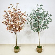 Hot-Selling Handicrafts Simulation Eucalyptus Artificial Tree Ornament Plastic Fake Eucalyptus Indoo