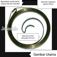 per starter recoil GX110 120 140 160 200 stater honda pegas tarikan nyala mesin rewind spring 5.5 6.