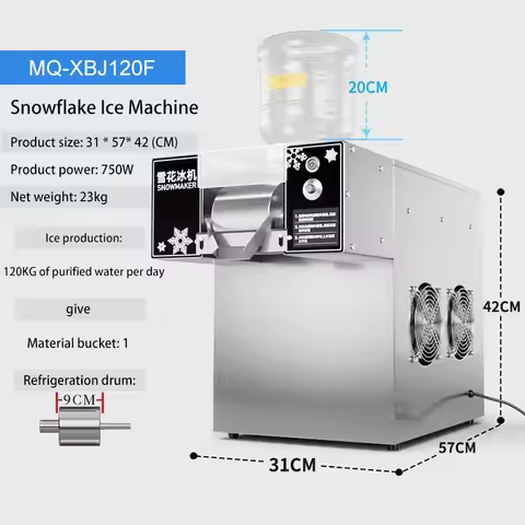 2026 Hot Selling - 750W High Temperature Resistant 40 Degrees Celsius Snowflake Ice Machine