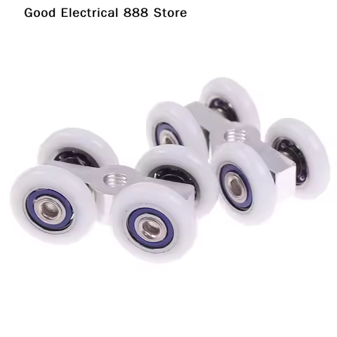 【GE】1Pair Sliding Shower Cabin Accessories 4 Wheels Glass Door Bearing Roller Pulley Runner Double S