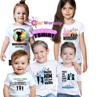KIDS WORSHIP TSHIRT/CHURCH TSHIRT/FIT TO 1-12 YEARS OLD/UNISEX TSHIRT Tshirt Budak Perempuan Tshirt 