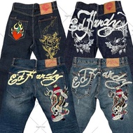baggy jeans men y2k y2k jeans E-Commercial Style Street Jeans Men Y2K Printed Hip-Hop Straight Retro