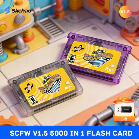 New SCFW V1.5 Flash GBA Card 5000 in 1 Retro Games Cartridge with 8G TF Card RTC Flash for GBA/GBA S