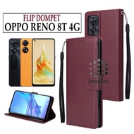 Case HP OPPO RENO 8T 4G FLIP WALLET LEATHER WALLET LEATHER SOFTCASE PREMIUM FLIP COVER Saung Open TUTUP FLIP CASE OPPO RENO 8T 4G