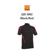 SUNBEAR.com.my Oren Sport QD3002 Black/Red Quick Dry Polo Dri Fit Cotton Microfiber Unisex Collared