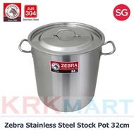 ZEBRA STAINLESS STEEL STOCK POT 32CM