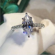 5Ct Trang Sức Bán Chạy Lấp Lánh Nhẫn Cưới Nữ Bằng Vàng Trắng Cắt Marquise Moissanite Cho Tình Yêu 1M