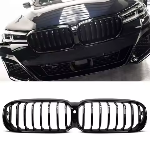 Glossy Black Front Kidney Grille Grill for BMW 5 series G30 G31 520i 530e 530i 540i M550i LCI 2021 2