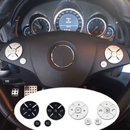 Car Interior Steering Wheel Button Switch Cover Sticker Fit For Mercedes Benz C E S GLK Class W204 W212 W221 X204 Accessories