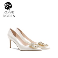 [Kedai Gaya Sama] Kasut Perkahwinan Pengantin Perempuan Rose Doris Putih 2025 Kasut Pengantin Pengan