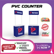 (READY STOCK) PVC Counter Booth / PVC portable Booth Counter / PVC Promotion Table Display Counter