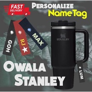Stanley Cup Custom Accessories Owala Name Tag Strap Customise Name Embroidery Personalize Bottle Water Tumblr