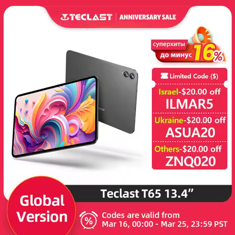 Teclast T65 13.4 inches 2K 120Hz Screen Unisoc T7280 Octa Core Max 26G RAM 128GB ROM 8000mAh Battery