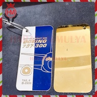 GANTUNGAN Boeing 737 300 Color Aircraft Keychain Whitebiru Airplane Accessories Keychain - harapan M