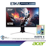 Acer Nitro XV273 X / XV273X 27" IPS FHD 240Hz G-Sync Compatible Gaming Monitor (HDR400, Adjustable Stand and Vesa Mount)