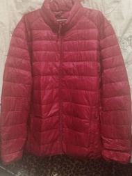bossini棗紅色超輕羽絨