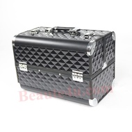 Professional Cosmetic Makeup Case Organizer Storage Box (Black Color)