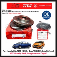 TRW Honda City TMO (GM2), Jazz TFO (GE) 08'-13' Front (Depan) & Rear (Belakang) Disc Rotor (2PCS) & 