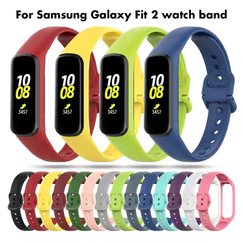 For Samsung Galaxy Fit 2 Smart watch band Soft Silicone Strap Wristband Replacement Bracelet for Gal