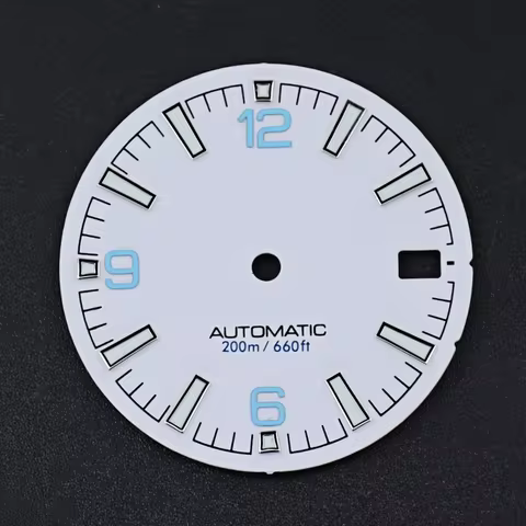 NEW High Quality Sea 600m Style Light Blue Font Dial For Seik Nh35 Nh34 Nh36 Movement 3 And 3.8 Cloc