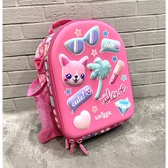 Smiggle Double Decker Lunch Box Backpack original (Preloved) Thermal Lunch Bag - Cat