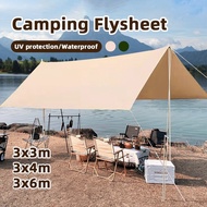 Canopy Tent Camping Tent Outdoor Waterproof Camping Flysheet Awning tent set Awning Tarpaulin tarp