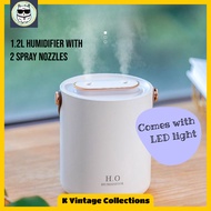 1.2L large USB air humidifier with essential oil ultrasonic portable home h2o 加湿器