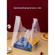 Frosted Transparent Packaging Bag pizza Packaging Bag 20cm 27cm 33cm 40cm Takeaway pizza Bag Customi