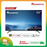 Aconatic Smart TV สมาร์ททีวี 55 นิ้ว รุ่น 55US200AN WebOS TV + รีโมทสั่งการด้วยเสียง (รับประกันศูนย์ 3 ปี)