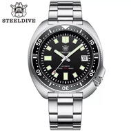 มีสต็อกในประเทศไทย นาฬิกาผู้ชาย นาฬิกาลำลองผู้ชาย SteelDive 1970 Captain Willard automatic diver watch with Seiko NH35 movement