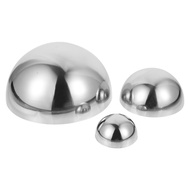 3 Pcs Polished Mirror Decorative Half Ball Stainless Hollow Half Ball Decor