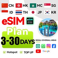 ESIM Travel Card for 8 Asian Countries (VPN-free) | 3-30 Days | Stable High Speed ​​| Rechargeable