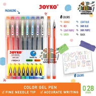 Color Gel Pen Joyko GPC-325 iTech3 1 Set of 8 Colors 0.28 mm