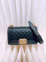 (尖沙咀門市💖) Chanel boy 20 small black 黑金