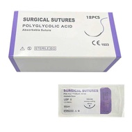 Veterinary Surgicalpga Sutures VICRYL BRAIDED Polyglycolic Acid Absorbable /Reverse Cutting3/8