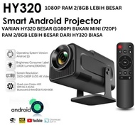 HY320Pro Android Projector 11.0 1080p 1000 Lumens Wifi 6 Bluetooth 5 SMART Projector HD 4K HDMI 1080