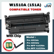 WITH CHIP Compatible to HP 151A W1510A W 1510A  4003dw M4003 M4003dn M4003dw MFP 4103fdn 4103fdw